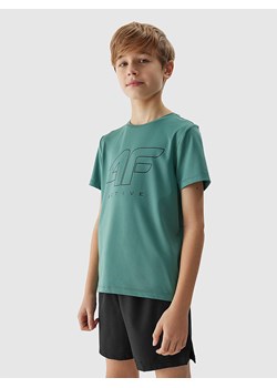 4F Koszulka sportowa w kolorze zielonym ze sklepu Limango Polska w kategorii T-shirty chłopięce - zdjęcie 171433039