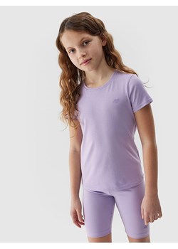 4F Koszulka w kolorze fioletowym ze sklepu Limango Polska w kategorii Bluzki dziewczęce - zdjęcie 171433195