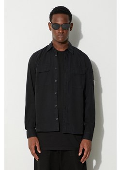 C.P. Company koszula GABARDINE BUTTONED SHIRT męska kolor czarny 15CMSH157A002824G ze sklepu ANSWEAR.com w kategorii Koszule męskie - zdjęcie 171435269