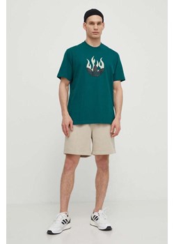 adidas Originals t-shirt bawełniany męski kolor zielony z nadrukiem IS0177 ze sklepu ANSWEAR.com w kategorii T-shirty męskie - zdjęcie 171435897
