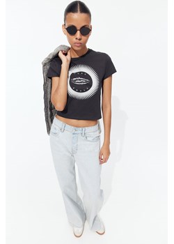 H & M - T-shirt z nadrukiem - Szary ze sklepu H&M w kategorii Bluzki damskie - zdjęcie 171438107