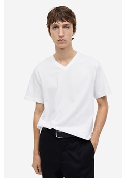 H & M - T-shirt z dekoltem w serek Regular Fit - Biały ze sklepu H&M w kategorii T-shirty męskie - zdjęcie 171438259