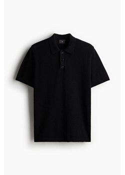 H & M - Top polo Slim Fit - Czarny ze sklepu H&M w kategorii T-shirty męskie - zdjęcie 171438316
