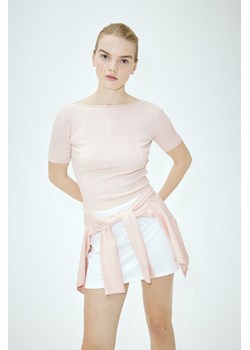H & M - Top z dzianiny w prążki - Różowy ze sklepu H&M w kategorii Bluzki damskie - zdjęcie 171438338