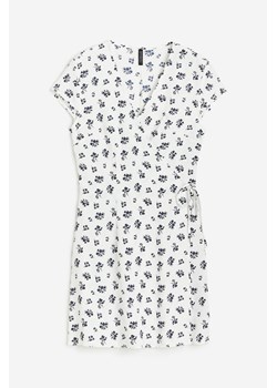 H & M - Kopertowa sukienka z krepy - Biały ze sklepu H&M w kategorii Sukienki - zdjęcie 171438365