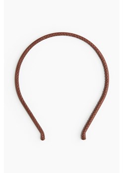 H & M - Sztywna wąska opaska do włosów - Beżowy ze sklepu H&M w kategorii Opaski do włosów - zdjęcie 171438455