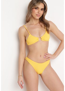 Żółte Bikini z Ozdobnym Kółkiem Przy Biustonoszu Naveena ze sklepu Born2be Odzież w kategorii Stroje kąpielowe - zdjęcie 171442135