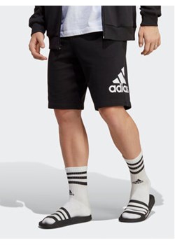adidas Szorty sportowe Essentials Big Logo French Terry Shorts IC9401 Czarny Regular Fit ze sklepu MODIVO w kategorii Spodenki męskie - zdjęcie 171442289