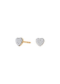 Kolczyki złote z diamentami - serca ze sklepu YES.pl w kategorii Kolczyki - zdjęcie 171444558