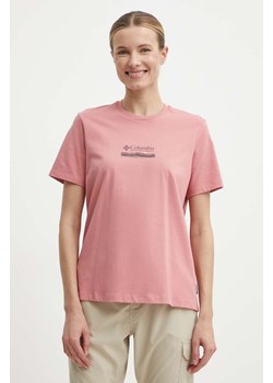 Columbia t-shirt bawełniany Boundless Beauty damski kolor różowy 2036581 ze sklepu ANSWEAR.com w kategorii Bluzki damskie - zdjęcie 171444917