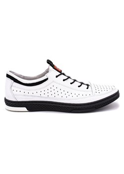 Buty męskie skórzane K22P białe ze sklepu butyolivier w kategorii Półbuty męskie - zdjęcie 171445009