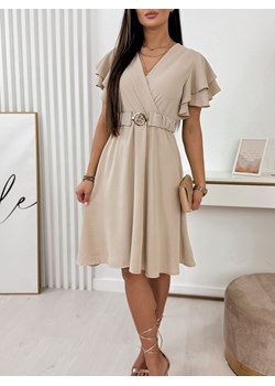 sukienka lacy beżowa one size ze sklepu UBRA w kategorii Sukienki - zdjęcie 171445287