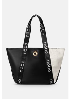 Czarno-biała shopperka NOBO z monogramem ze sklepu NOBOBAGS.COM w kategorii Torby Shopper bag - zdjęcie 171445799