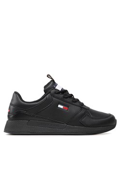 Sneakersy Tommy Jeans Flexi Runner Ess EM0EM01080 Black BDS ze sklepu eobuwie.pl w kategorii Buty sportowe męskie - zdjęcie 171446845