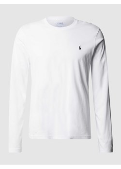 Bluzka z długim rękawem z bawełny z wyhaftowanym logo ze sklepu Peek&Cloppenburg  w kategorii T-shirty męskie - zdjęcie 171447139