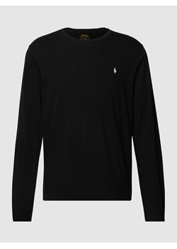 Bluzka z długim rękawem z bawełny z wyhaftowanym logo ze sklepu Peek&Cloppenburg  w kategorii T-shirty męskie - zdjęcie 171447209