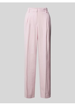 Spodnie materiałowe z szeroką nogawką w kant ze sklepu Peek&Cloppenburg  w kategorii Spodnie damskie - zdjęcie 171447237
