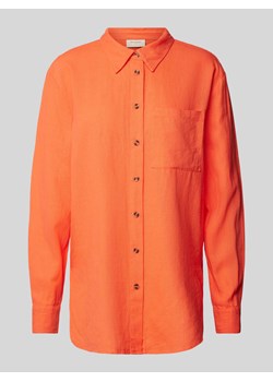 Bluzka lniana stylizowana na denim model ‘Lava’ ze sklepu Peek&Cloppenburg  w kategorii Koszule damskie - zdjęcie 171447378