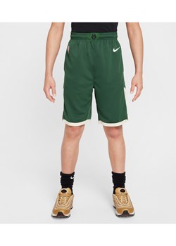 Spodenki dla dużych dzieci (chłopców) Nike NBA Swingman Milwaukee Bucks Icon Edition 2023/24 - Zieleń ze sklepu Nike poland w kategorii Spodenki chłopięce - zdjęcie 171447596