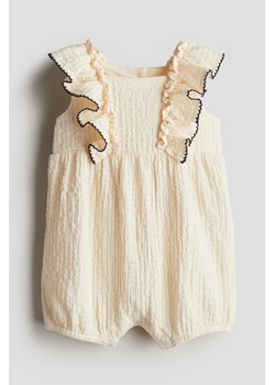 H & M - Kombinezon z bawełnianego muślinu - Biały ze sklepu H&M w kategorii Odzież dla niemowląt - zdjęcie 171447999