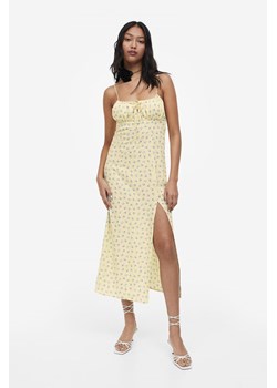 H & M - Sukienka z wiązanym detalem - Żółty ze sklepu H&M w kategorii Sukienki - zdjęcie 171448057