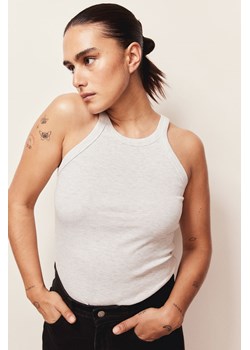 H & M - Koszulka w prążki - Szary ze sklepu H&M w kategorii Bluzki damskie - zdjęcie 171448066