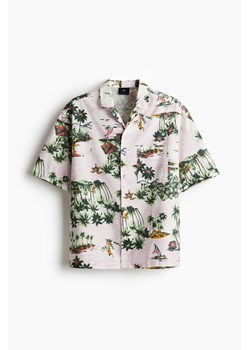 H & M - Koszula z otwartymi klapami Loose Fit - Różowy ze sklepu H&M w kategorii Koszule męskie - zdjęcie 171448198