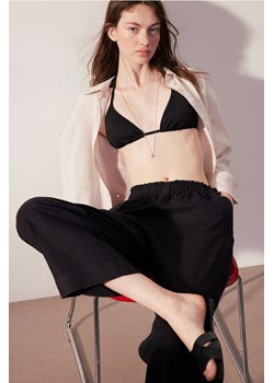 H & M - Lniane spodnie do kostki - Czarny ze sklepu H&M w kategorii Spodnie damskie - zdjęcie 171448207