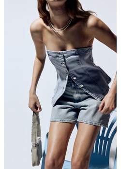 H & M - Dżinsowy top bandeau - Turkusowy ze sklepu H&M w kategorii Bluzki damskie - zdjęcie 171448227