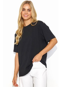 Klasyczny t-shirt damski czarny M826, Kolor czarny, Rozmiar one size, Makadamia ze sklepu Primodo w kategorii Bluzki damskie - zdjęcie 171450236