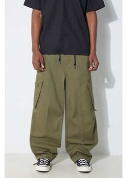 Carhartt WIP spodnie bawełniane Unity kolor zielony w fasonie cargo I032983.1YS4G ze sklepu PRM w kategorii Spodnie męskie - zdjęcie 171450769