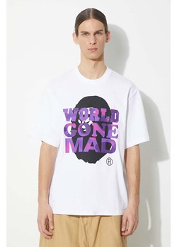 A Bathing Ape t-shirt bawełniany Bape Wgm Tee męski kolor biały z nadrukiem 1J80109062 ze sklepu PRM w kategorii T-shirty męskie - zdjęcie 171450867