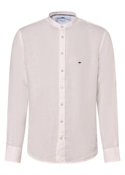 Fynch-Hatton Męska koszula lniana Mężczyźni Regular Fit len biały jednolity ze sklepu vangraaf w kategorii Koszule męskie - zdjęcie 171452349
