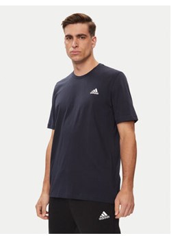 adidas T-Shirt Essentials Single Jersey Embroidered Small Logo T-Shirt HY3404 Niebieski Regular Fit ze sklepu MODIVO w kategorii T-shirty męskie - zdjęcie 171453875