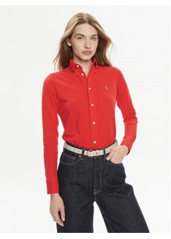 Polo Ralph Lauren Koszula Ls Knt Ox St 211924258003 Czerwony Slim Fit ze sklepu MODIVO w kategorii Koszule damskie - zdjęcie 171454485