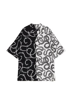Cropp - Czarno-biała koszula z nadrukiem all over - czarny ze sklepu Cropp w kategorii Koszule męskie - zdjęcie 171454617
