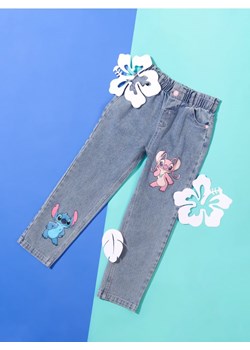 Sinsay - Jeansy paperbag Stitch - niebieski ze sklepu Sinsay w kategorii Spodnie dziewczęce - zdjęcie 171454935