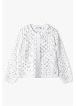 Biały ażurowy sweter dla dziewczynki - Max&Mia ze sklepu 5.10.15 w kategorii Swetry dziewczęce - zdjęcie 171455398
