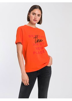 Cross Jeans Koszulka w kolorze pomarańczowym ze sklepu Limango Polska w kategorii Bluzki damskie - zdjęcie 171456629