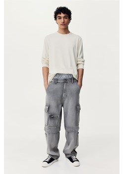 H & M - Baggy Cargo Jeans - Szary ze sklepu H&M w kategorii Spodnie męskie - zdjęcie 171457706