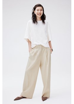 H & M - Eleganckie spodnie - Beżowy ze sklepu H&M w kategorii Spodnie damskie - zdjęcie 171457708