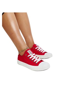 Czerwone damskie trampki Cross Jeans ze sklepu ButyModne.pl w kategorii Trampki damskie - zdjęcie 171457819