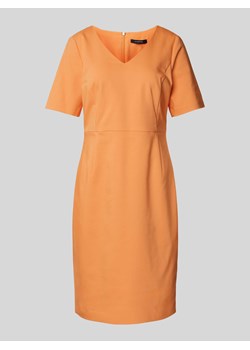 Sukienka etui o długości do kolan w jednolitym kolorze ze sklepu Peek&Cloppenburg  w kategorii Sukienki - zdjęcie 171459219