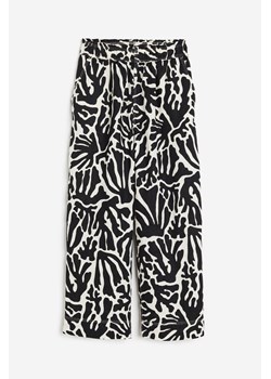 H & M - Lniane spodnie do kostki - Czarny ze sklepu H&M w kategorii Spodnie damskie - zdjęcie 171459948