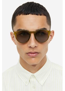 H & M - Okrągłe okulary przeciwsłoneczne - Pomarańczowy ze sklepu H&M w kategorii Okulary przeciwsłoneczne męskie - zdjęcie 171460069