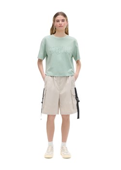 Cropp - Zielona koszulka z naszywką - zielony ze sklepu Cropp w kategorii Bluzki damskie - zdjęcie 171461956