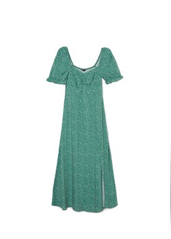 Cropp - Zielona sukienka midi w stokrotki - niebieski ze sklepu Cropp w kategorii Sukienki - zdjęcie 171461986