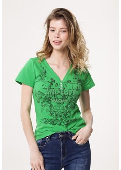 Zielony T-shirt Tattle ze sklepu Born2be Odzież w kategorii Bluzki damskie - zdjęcie 171462635