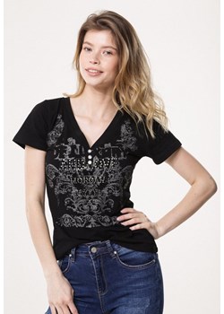 Czarny T-shirt Tattle ze sklepu Born2be Odzież w kategorii Bluzki damskie - zdjęcie 171462659