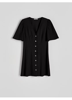 Reserved - Sukienka mini z wiskozą - czarny ze sklepu Reserved w kategorii Sukienki - zdjęcie 171474485